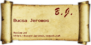 Bucsa Jeromos névjegykártya